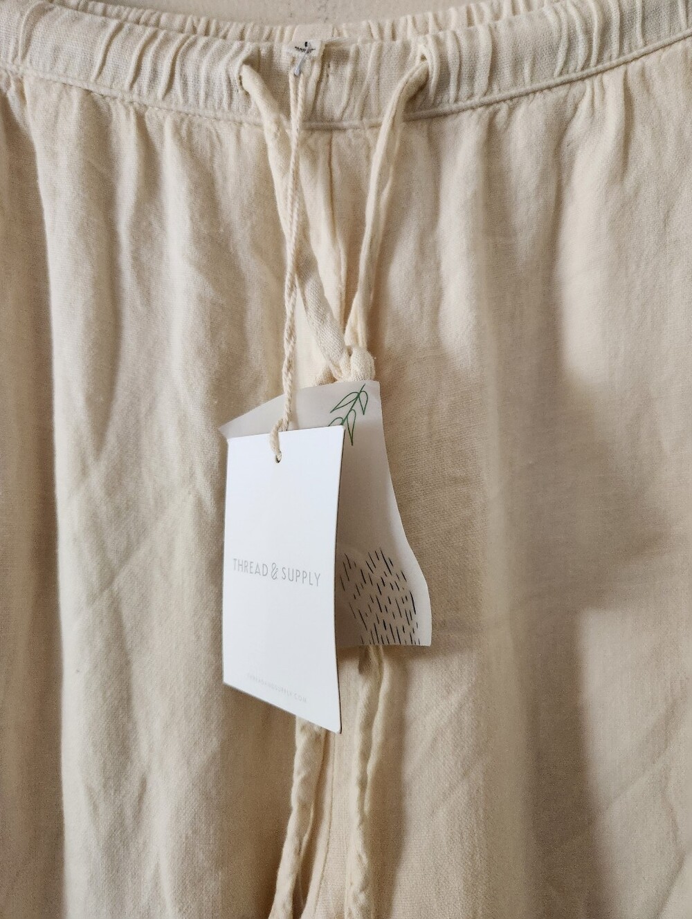 Thread & Supply Dekker Linen Blend Wide Leg Pants New - Picture 5 of 11